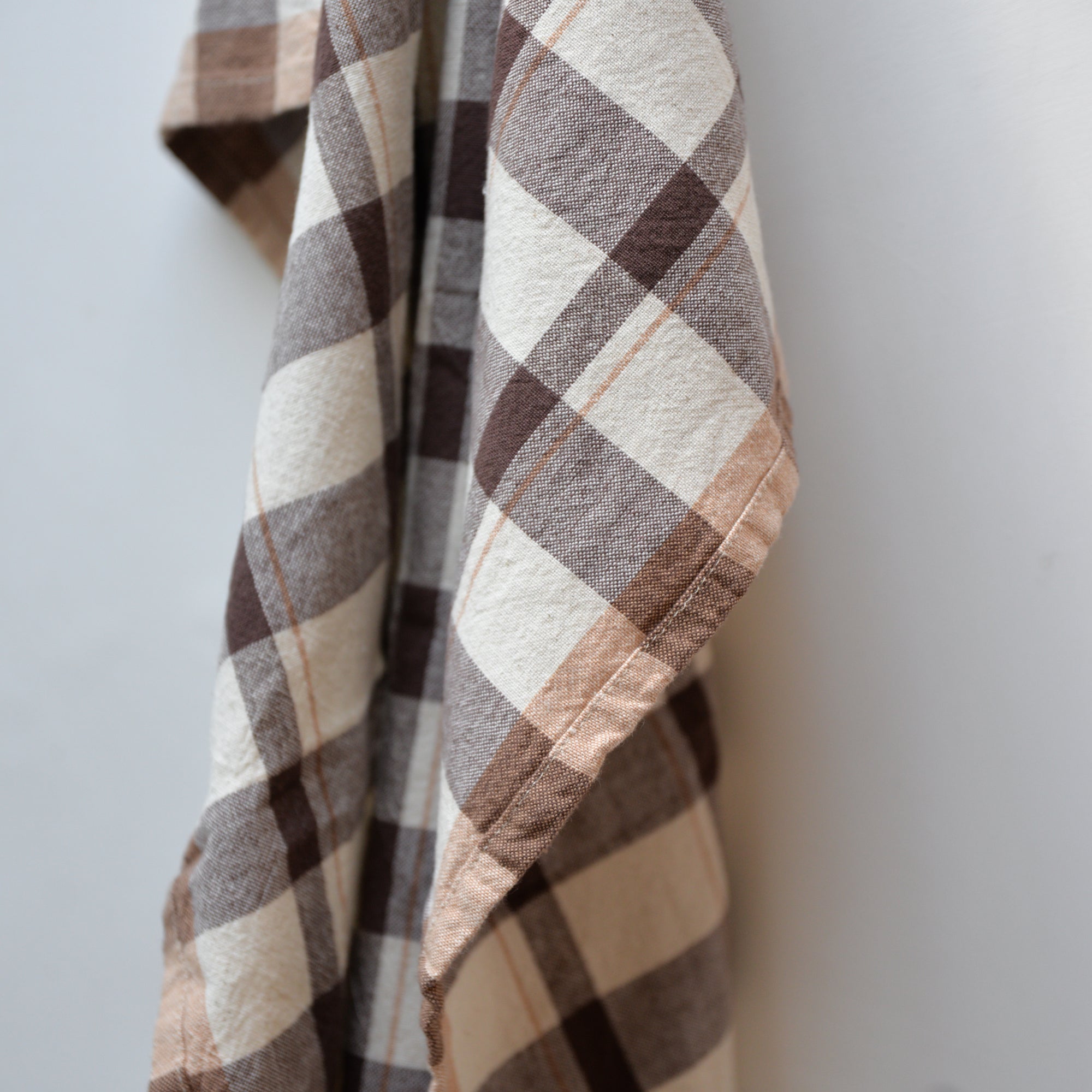 Malthe Brown Stripe Cotton Tea Towel