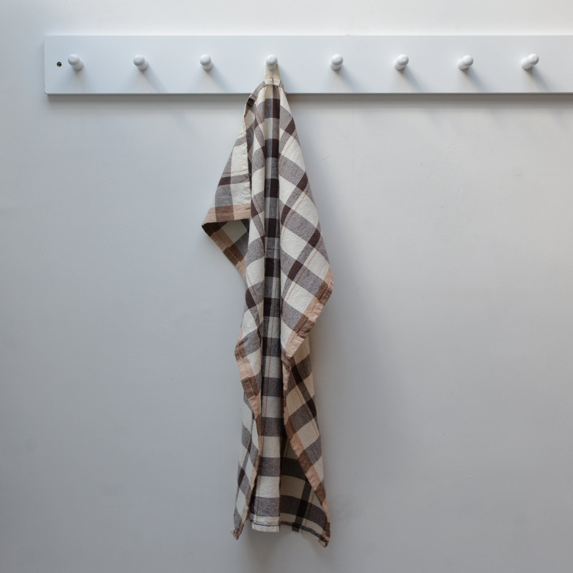 Malthe Brown Stripe Cotton Tea Towel