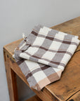Malthe Brown Stripe Cotton Tea Towel