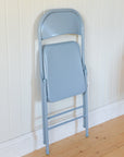 Metal Folding Chair / Light Blue