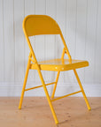 Metal Folding Chair / Yellow