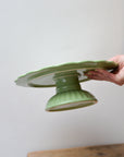 Mint Green Cake Plate on Pedestal