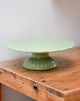 Mint Green Cake Plate on Pedestal