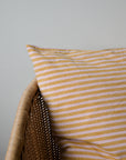 Mustard & Pink Thin Stripe Cushion