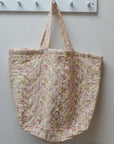 Quilted Over-Sized Bag / Pink Floral