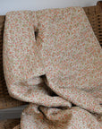 Red and Orange Floral Cotton Quilt