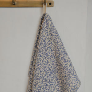 Tea Towel With Blue Floral Print