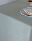 Thin Green Stripe Tablecloth