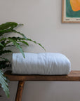 Vintage Quilt Bedspread in Blue / 180 x 200