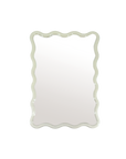 Small Wavy Rectangular Mirror / Ivory