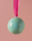 Light Blue Colourblock Bauble