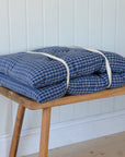 Blue Checked Woven Cotton Mattress