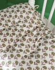 Green and Pink Floral Cotton Chair Pad