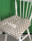 Green and Pink Floral Cotton Chair Pad