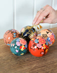 Handmade Floral Christmas Baubles