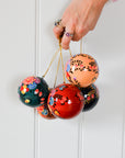 Handmade Floral Christmas Baubles