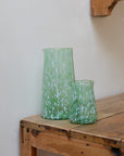 Speckled Glass Milk Jug / Green