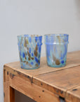 Speckled Glass Drinking Cup / Blue