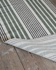 Striped Cotton Runner / Green