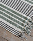 Striped Cotton Runner / Green