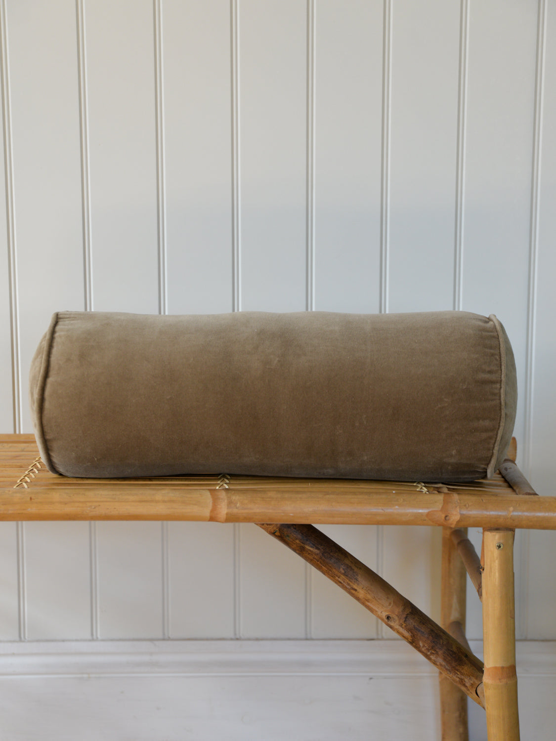 Velvet Bolster Cushion / Dusty Green