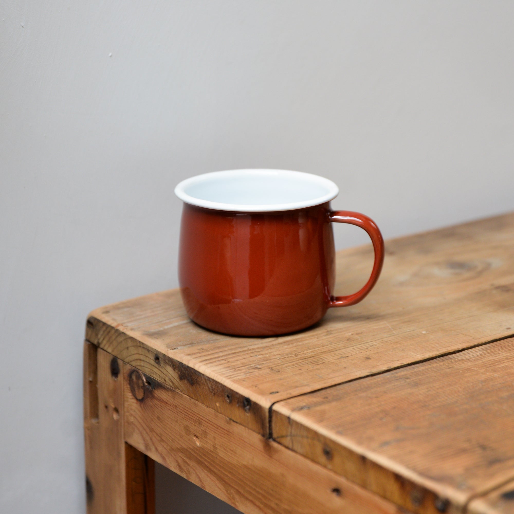 Coloured Enamel Belly Mug / Various Colours