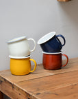 Coloured Enamel Belly Mug / Various Colours