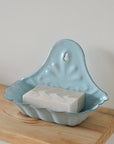 Wall-mounted Enamel Soap Dish / Blue
