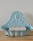 Wall-mounted Enamel Soap Dish / Blue
