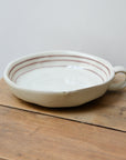 Handpainted Breton Stripe Dish / Brick Red