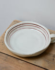 Handpainted Breton Stripe Dish / Brick Red