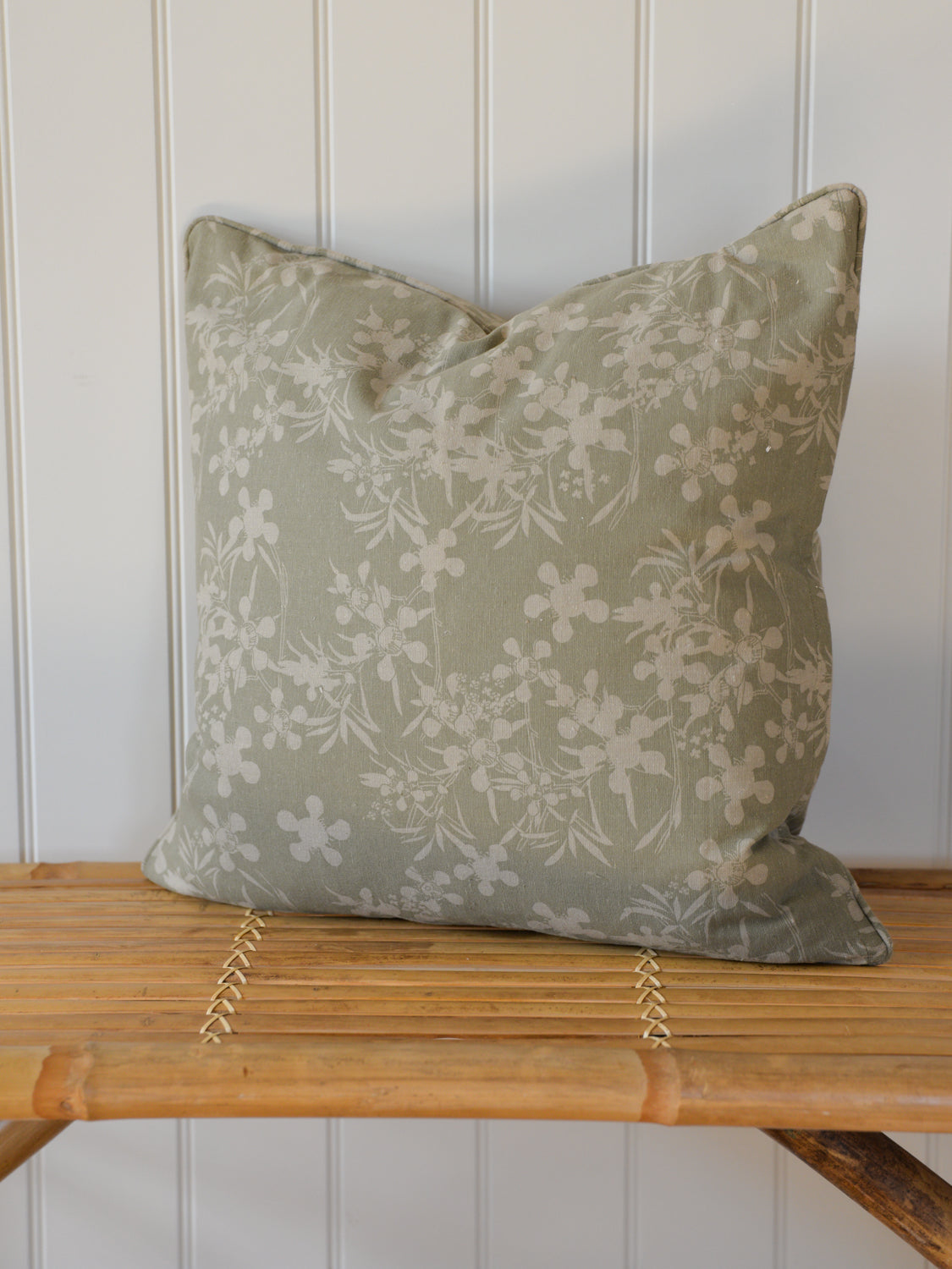 Myrtle Flower Cushion / Sage
