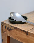 Ceramic Spoon Rest / Dark Green