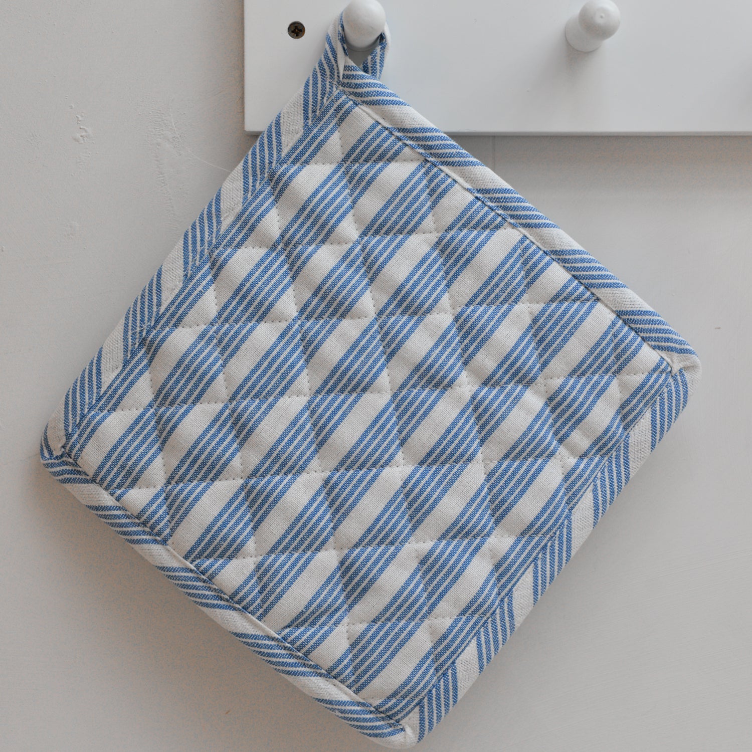 Striped Pot Holder / Blue
