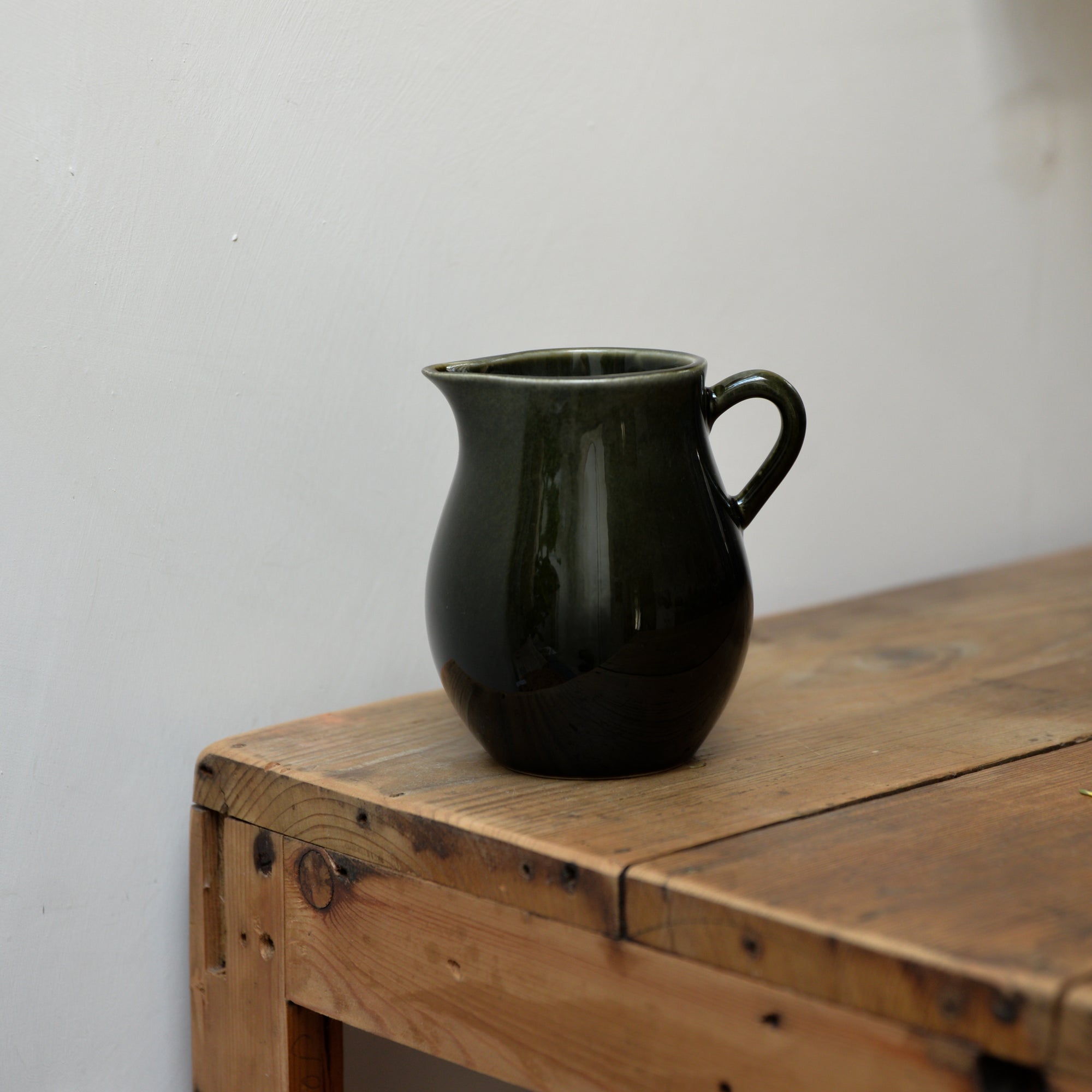 Green Stoneware Jug