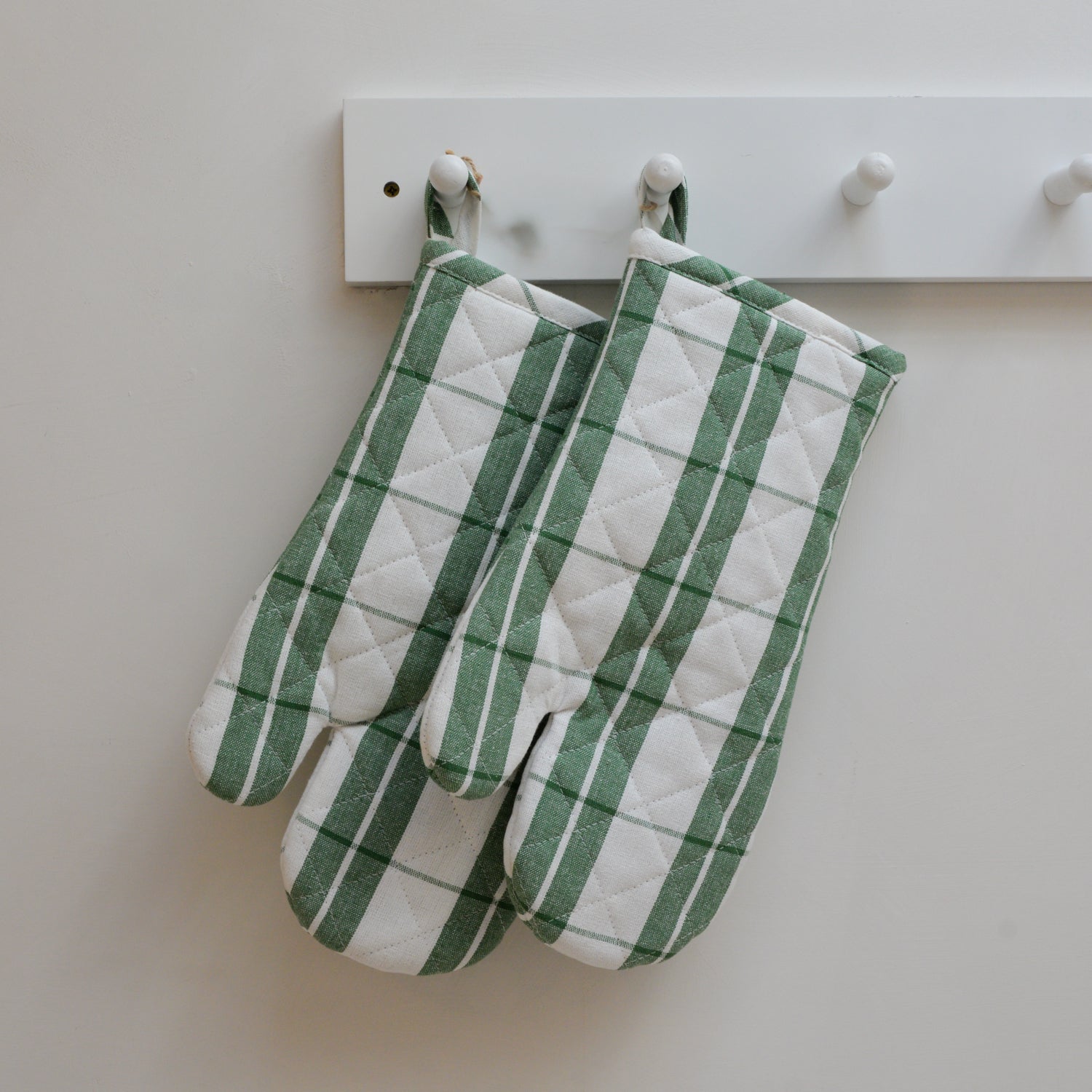 Oven Gloves / Green Check