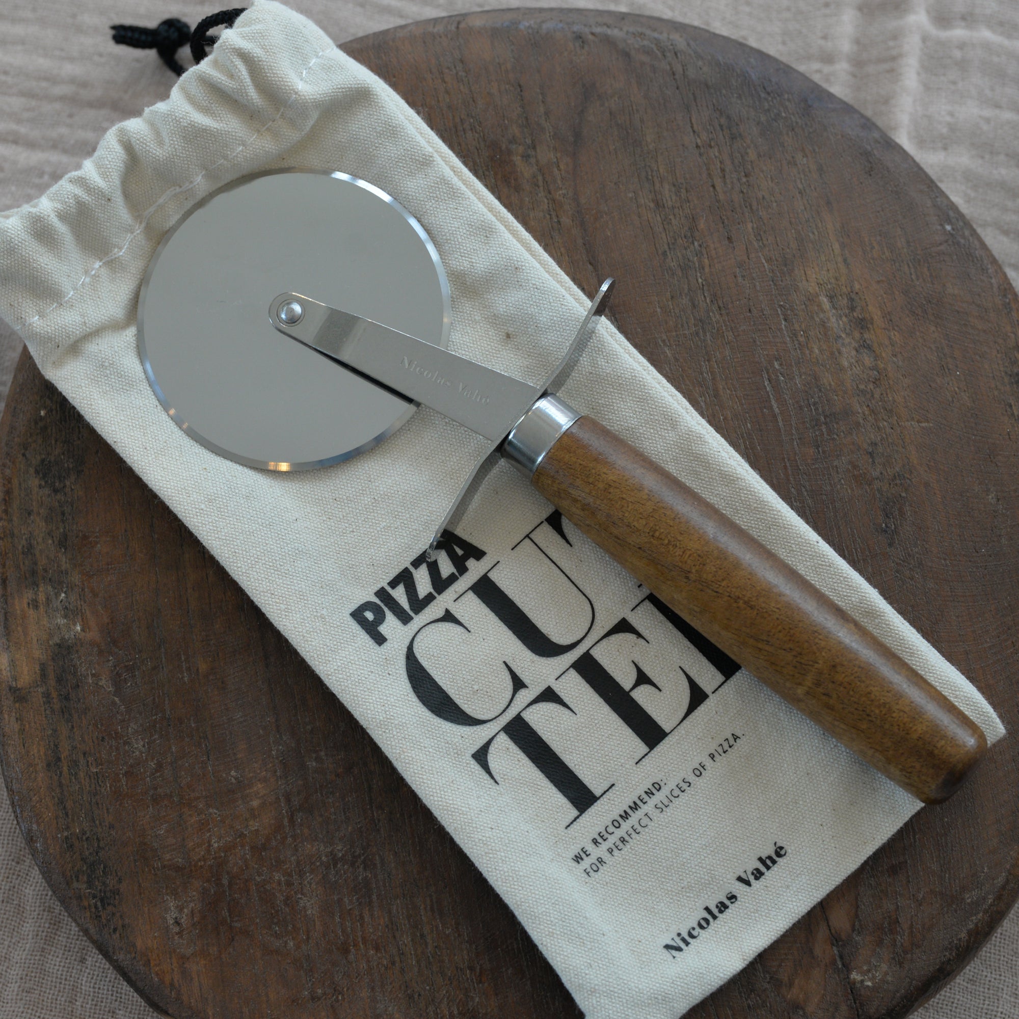Nicolas Vahe Acacia Wood Pizza Wheel