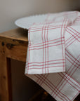 Set of Four Napkins / Red Check