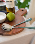 Stainless Steel Salad Servers / Green