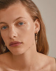 Niya Gold Plated Pearl Statement Huggie Earrings