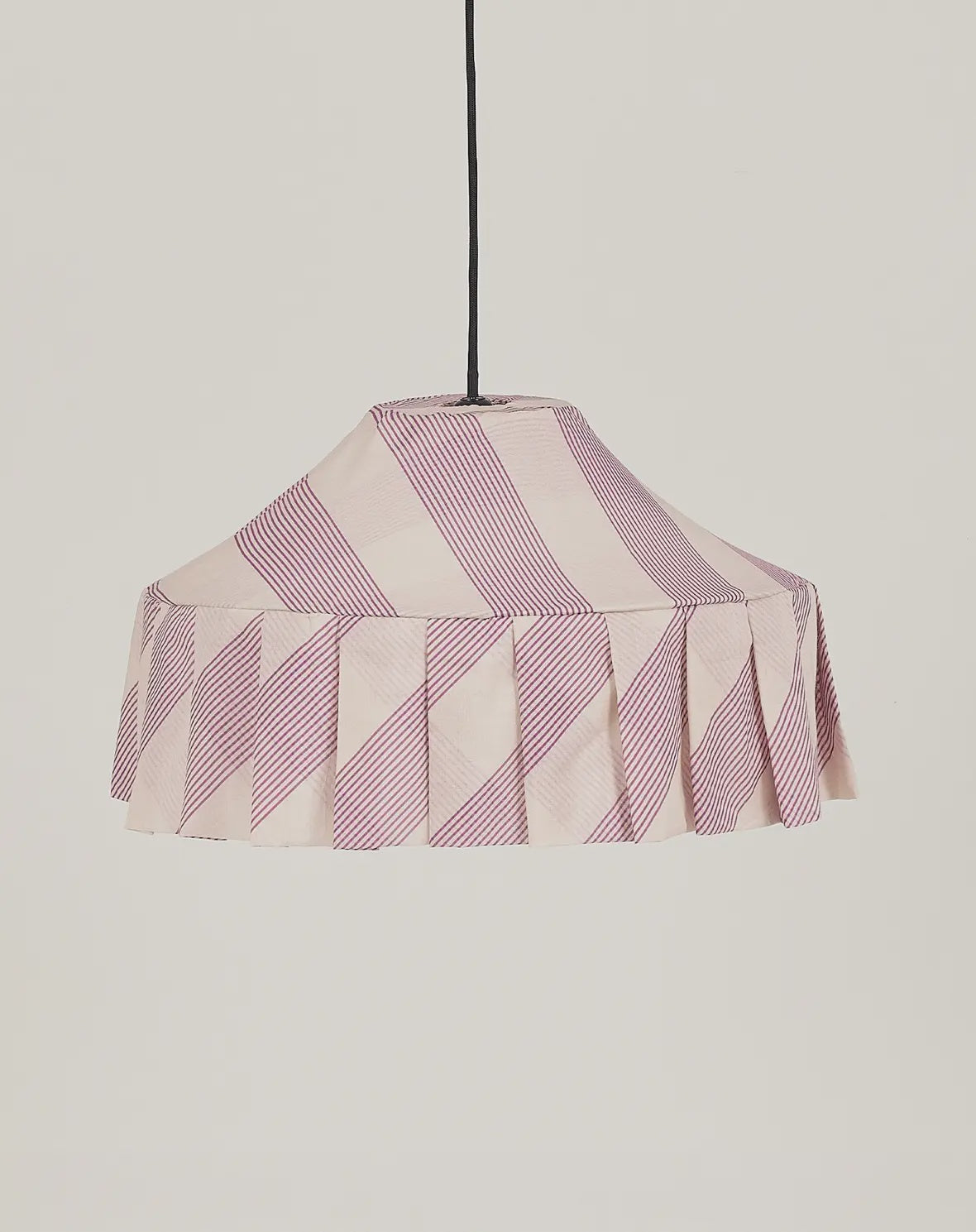 PRE-ORDER Nicole Fabric Lilac Striped Pendant Lampshade