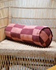 Vibes Cylinder Cushion / Maroon Tiles