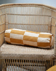 Vibes Cylinder Cushion / Mustard and Sand Tiles