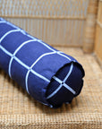 Vibes Cylinder Cushion / Navy Blue Window Pane