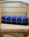Vibes Cylinder Cushion / Navy Blue Window Pane