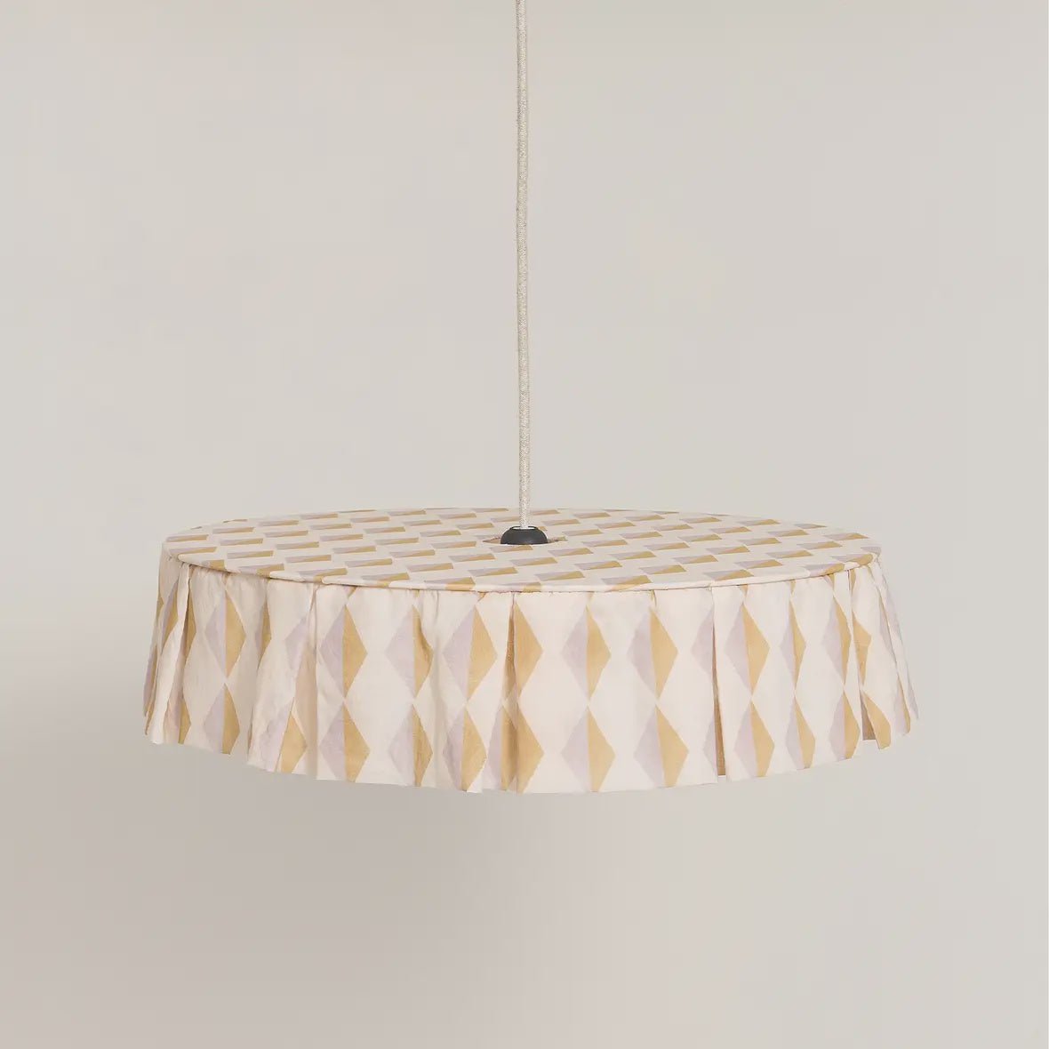 Vibes Pendant Fabric Lampshade 50 cm / Harlequin Mustard Lilac