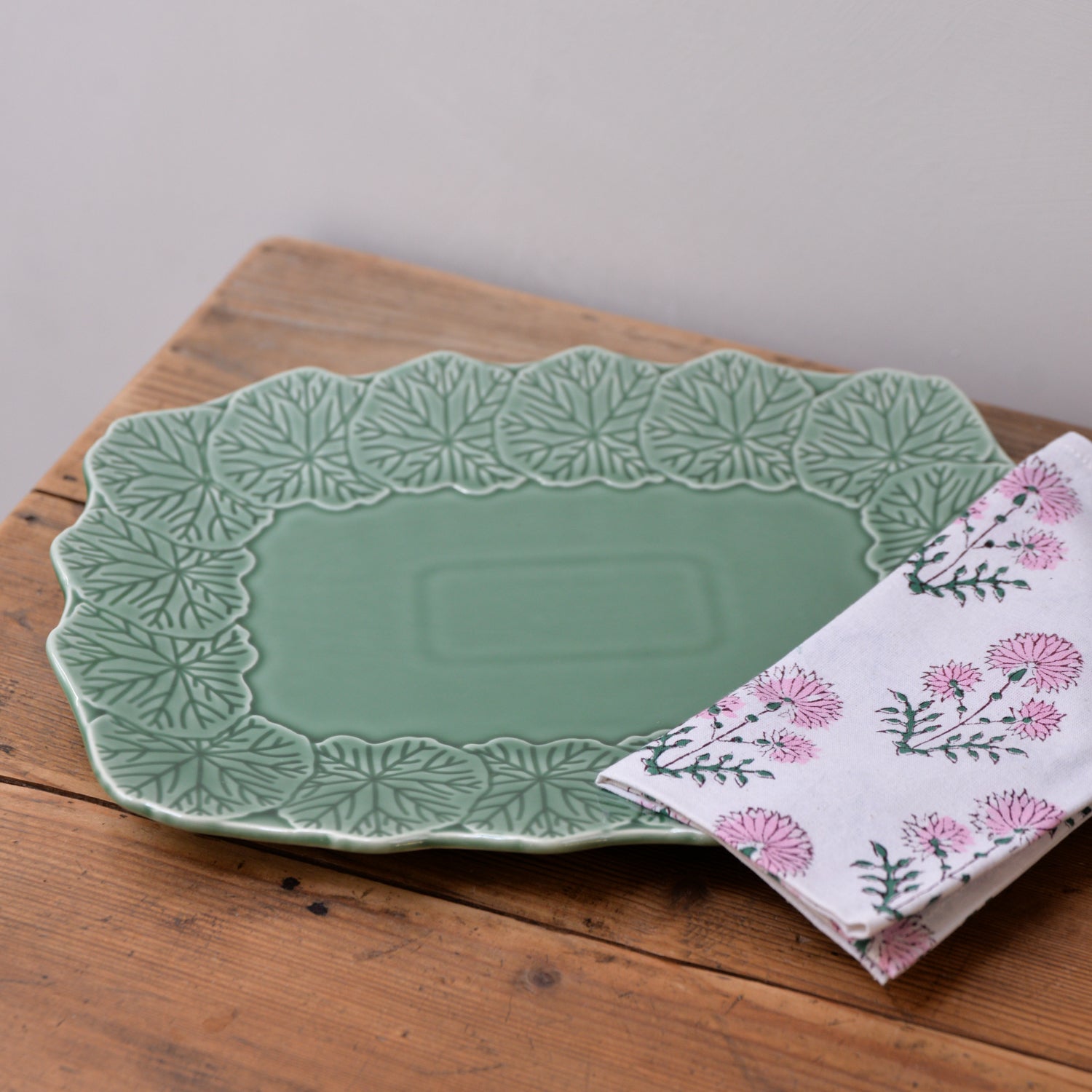 Green Rectangular Flora Dish