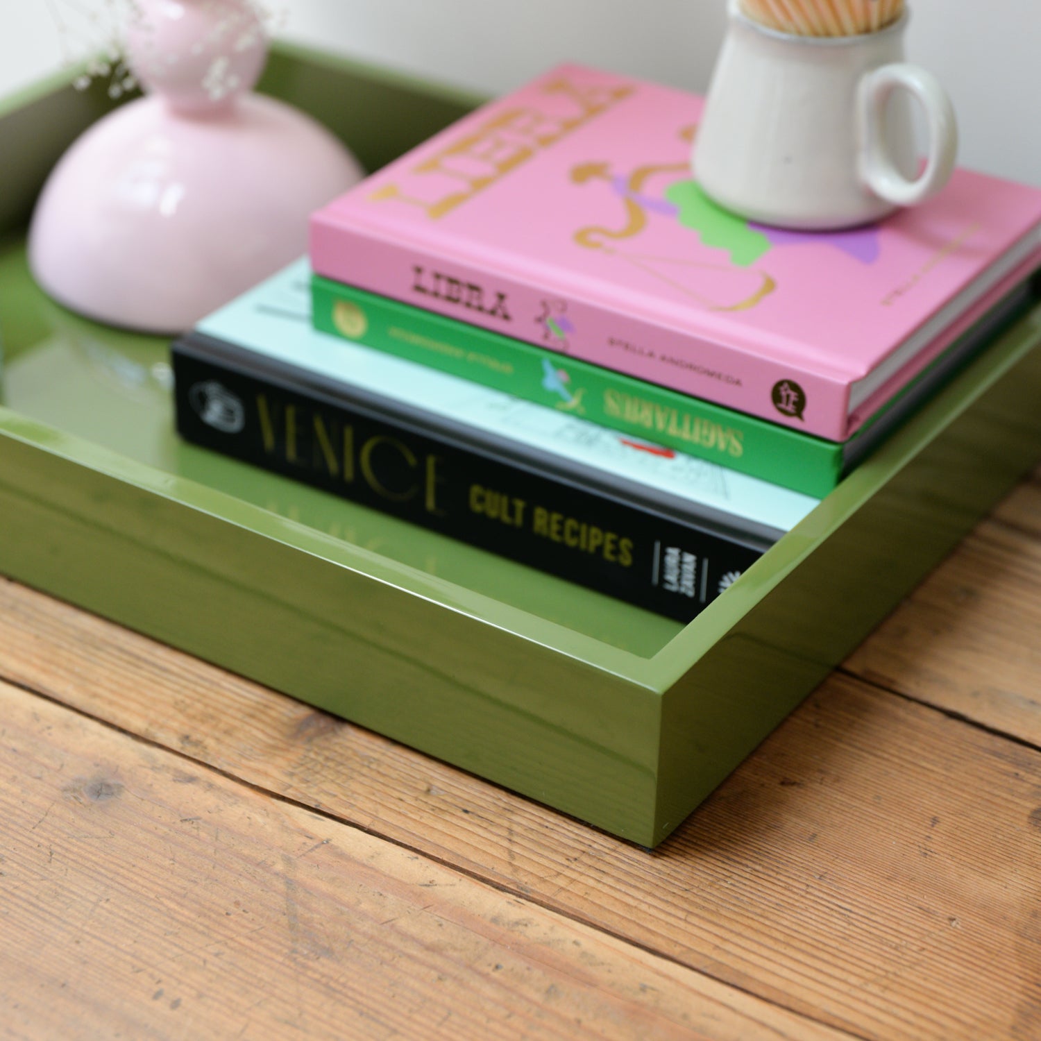 Green Lacquered Tray