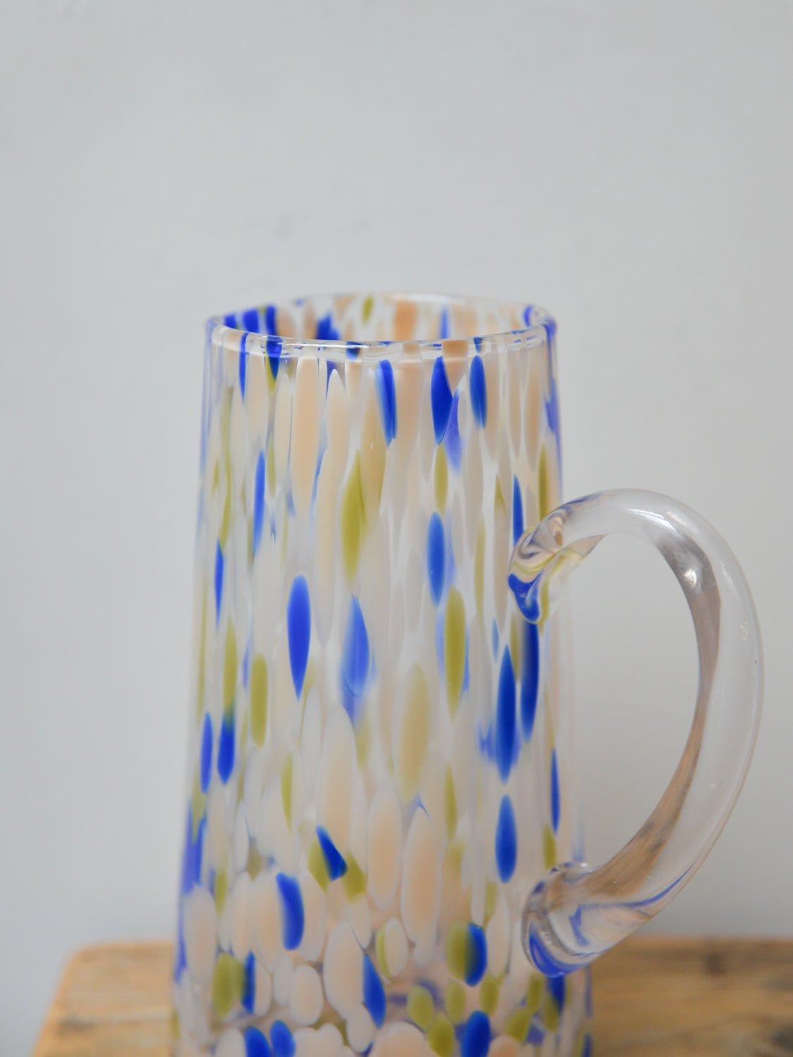 Speckled Pitcher with Handle / Blue