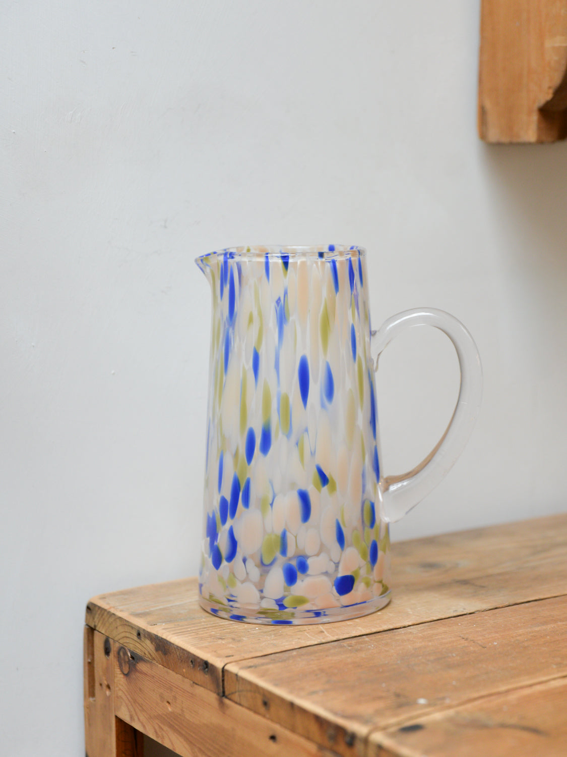 Speckled Pitcher with Handle / Blue